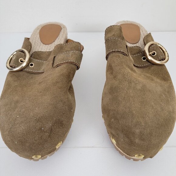 See by Chloe Viviane Studded Buckled Suede Clogs 37 7 - Picture 3 of 11
